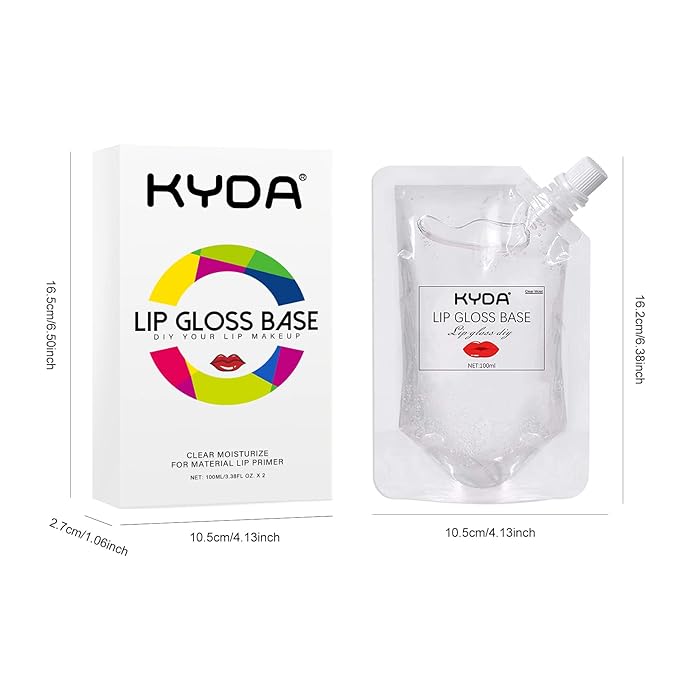 KYDA Lip Gloss Base, 200ML, Moisturize, Oil Finish, for DIY Lip Balms, Vegan, Gluten Free, Cruelty Free-200g