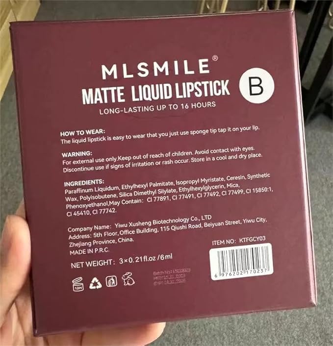 Matte Liquid Lipstick, Matte Velvet Lip Gloss, Lip Makeup Gift for Women (6 set)