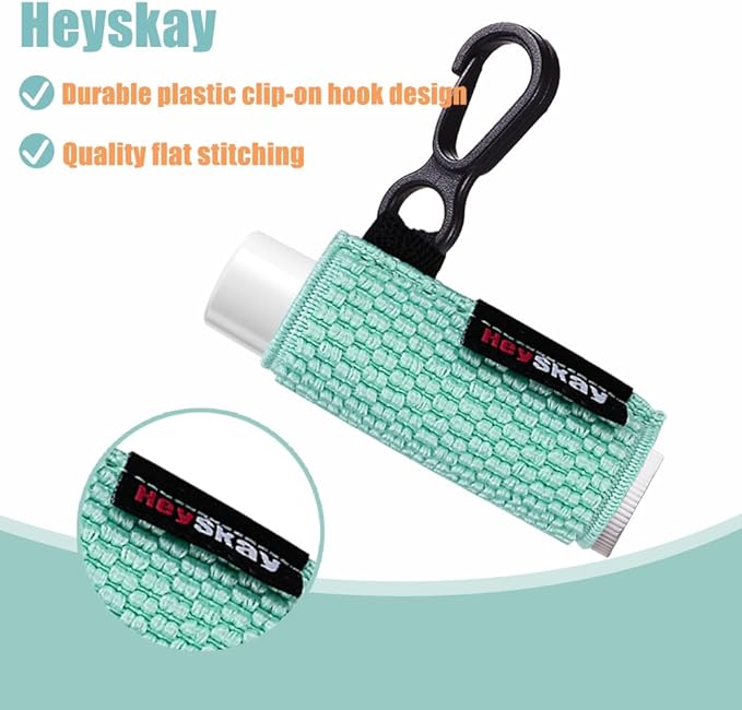 HEYSKAY Lip Balm Holder Keychain Compact Clip O