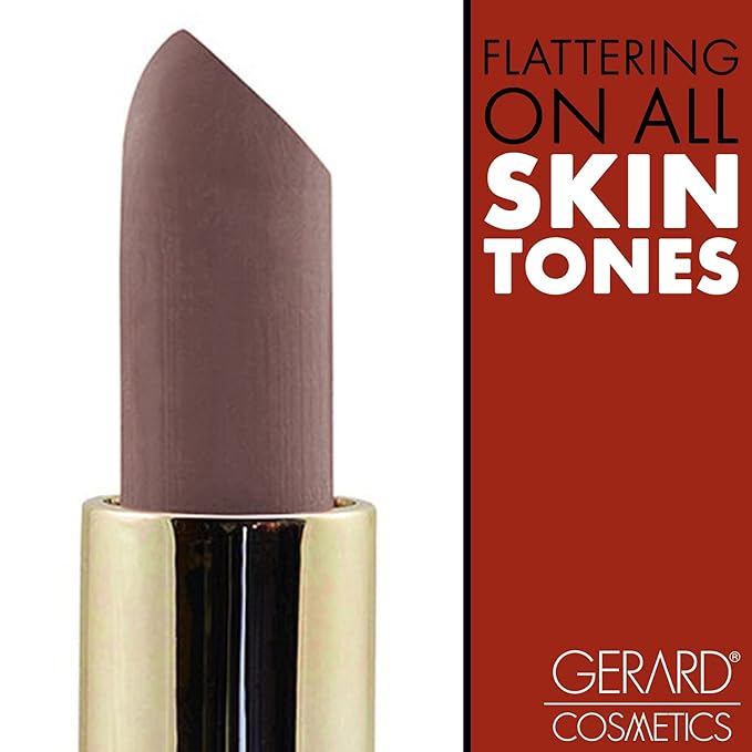 Gerard Cosmetics Lipstick Mystic Moon | Grey Mauve Lipstick with Luxe Satin Finish | Highly Pigmented, Smooth Formula with Hydrating Ingredients | Long Lasting | Cruelty Free & Made in USA