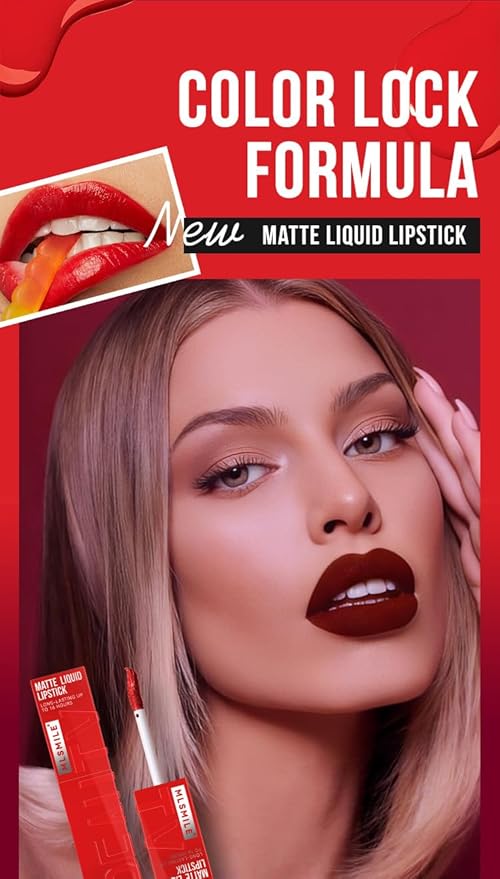 Matte Liquid Lipstick, Matte Velvet Lip Gloss, Lip Makeup Gift for Women (6 set)