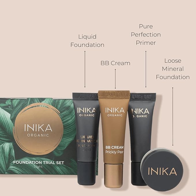 INIKA Organic Foundation Trial Set, Natural Mineral essentials - Light