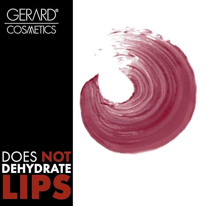 Gerard Cosmetics HydraMatte Liquid Lipstick Cher | Mauve Lipstick with Matte Finish | Long Lasting and Non-Drying | Super Pigmented Fully Opaque Lip Color