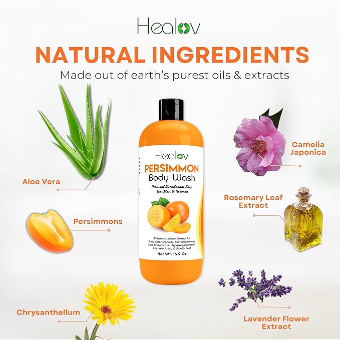 Persimmon Body Wash for Body Odor