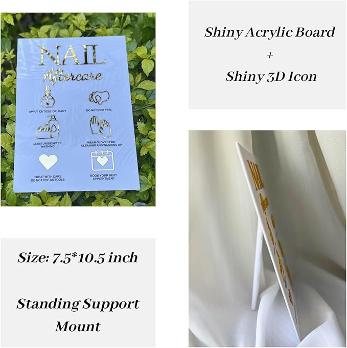 Nails Aftercare 3D Acrylic Sign