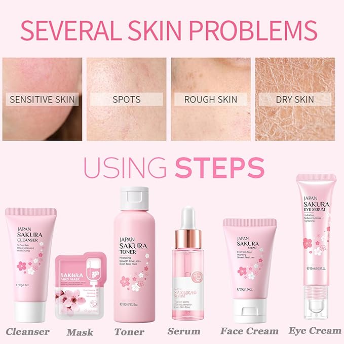 Skin Care Set Sakura Women Beauty
