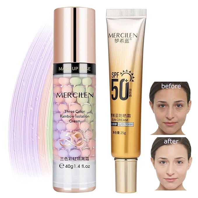 Face Primer before Makeup Set,3 Colors Makeup Primer Stunning Makeup