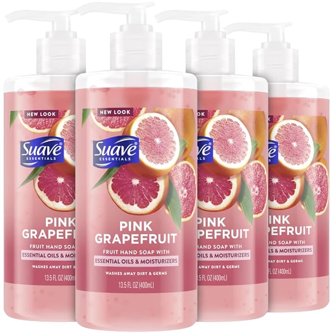 Suave Hand Soap, Pink Grapefruit 4-Pack