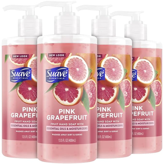 Suave Hand Soap, Pink Grapefruit 4-Pack