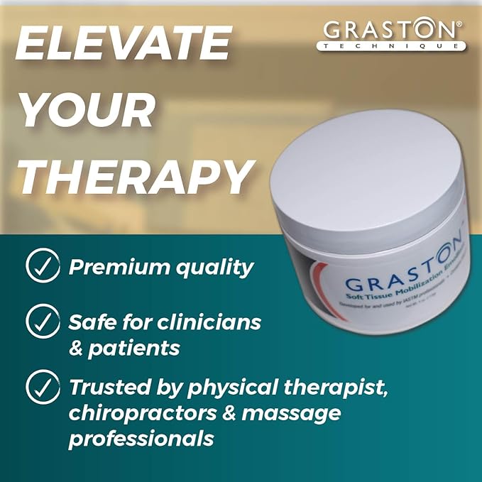 Graston Technique Vitamin E Enriched Emollient - 4oz Jar, Ideal for IASTM Lotion & Massage Therapy Cream, Perfect Vitamin E Cream for Massage and Physical Therapy, 12-Pack