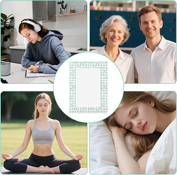 20 Pcs Disposable Clear Castor Oil Patches, Pu Film Waterproof Castor Oil Belly Button Patch, 6.7 x5.1'' Organic Cotton Pads Self-Adhesive, Hypoallergenic, Suitable for Navel, Abdomen, (Oil-Free)