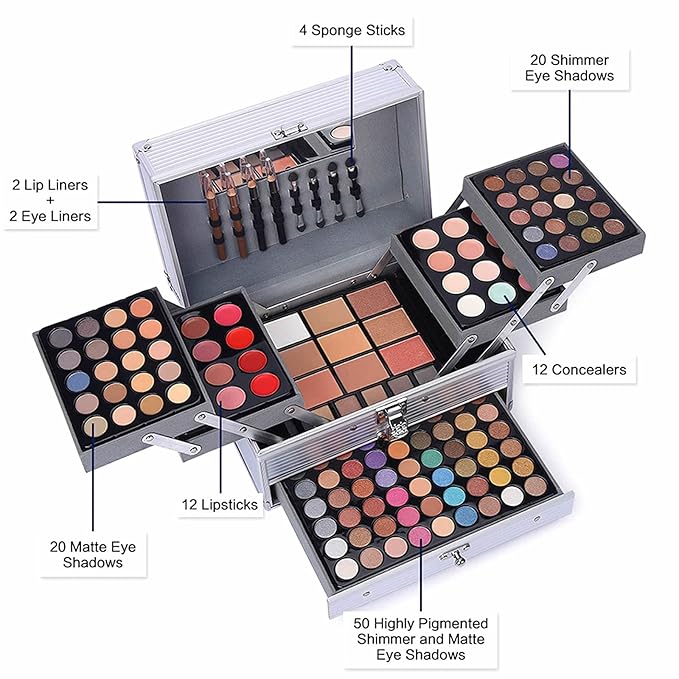 132 Color All In One Makeup Kit,Professional Makeup