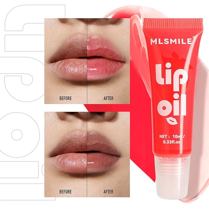 6PCS Fruit Flavored Lip Gloss Set,Long Lasting Moisturizing Nourishing Tinted Lip Oil,Soft Smooth Hydrating Lipstick Lip Gloss,Lip Treatment for Dry Cracked Lips Tinted Lip Balm