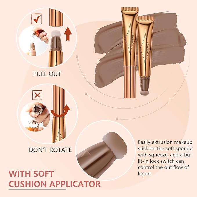Liquid Contour Beauty Wand Set,Blush Liquid Contour Stick