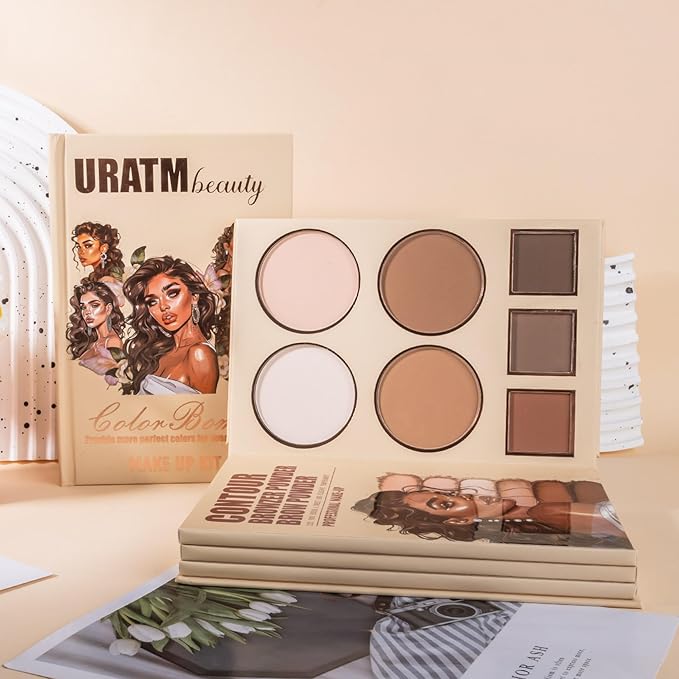 4-Layer Book-Style Foldable Makeup Palette Set | Portable