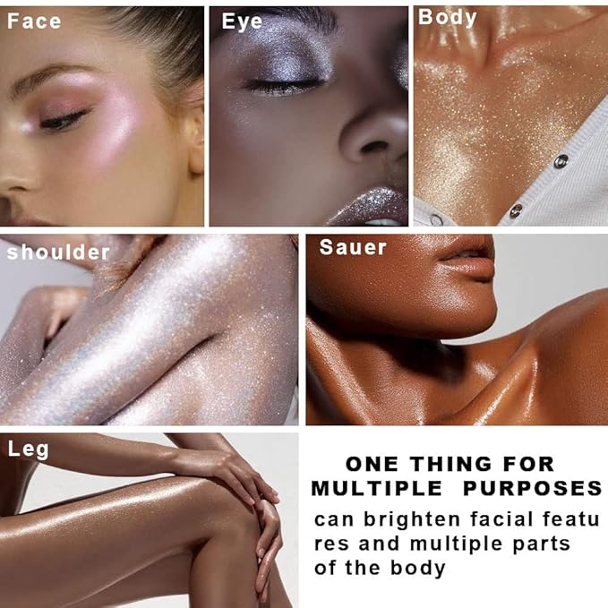 evpct 8 Colors Highlighter Makeup Palette for Face