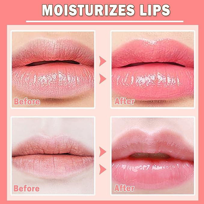 2PCS Bee Lip Balm Honey Pot,Honey Balm(Honey+Strawberry)