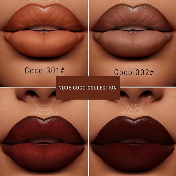 MAEPEOR Semi Matte Lipstick Creamy Natural Nude Lipstick Moisturizing and Smooth Lip Combo Set for All Skin (Color 301)