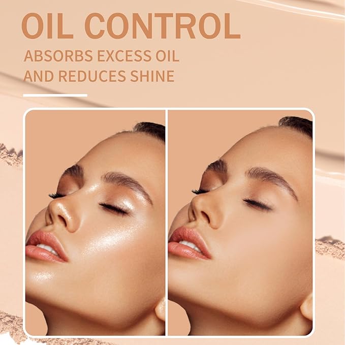 Oil Control Face Powder, Matte Smooth Setting Powder, (Classic Ivory)