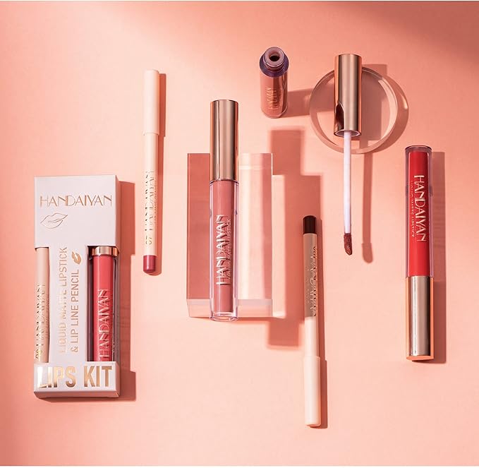2Pcs Matte Nude Lip Liner Pencil and Lip Coverage