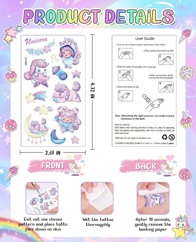 Unicorn Toys for Girls Age 4-6 Birthday Decorations Year Old