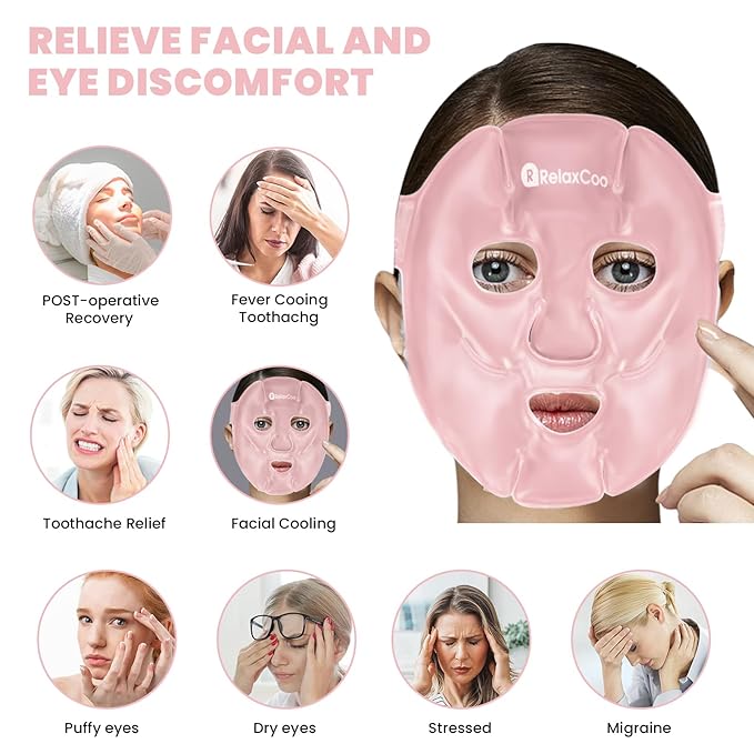 Cold face eye mask ice