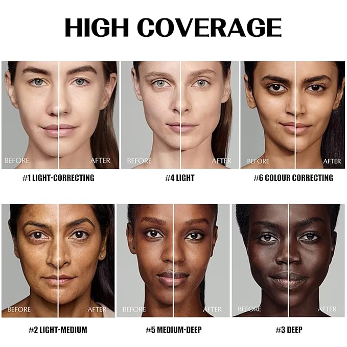 5 In 1 Multi-Use Correcting Concealer Palette,Waterproof Long