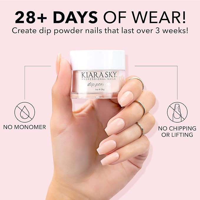 Kiara Sky Long Lasting Nail Dip Powder Pink Cotton Kisses 1 oz