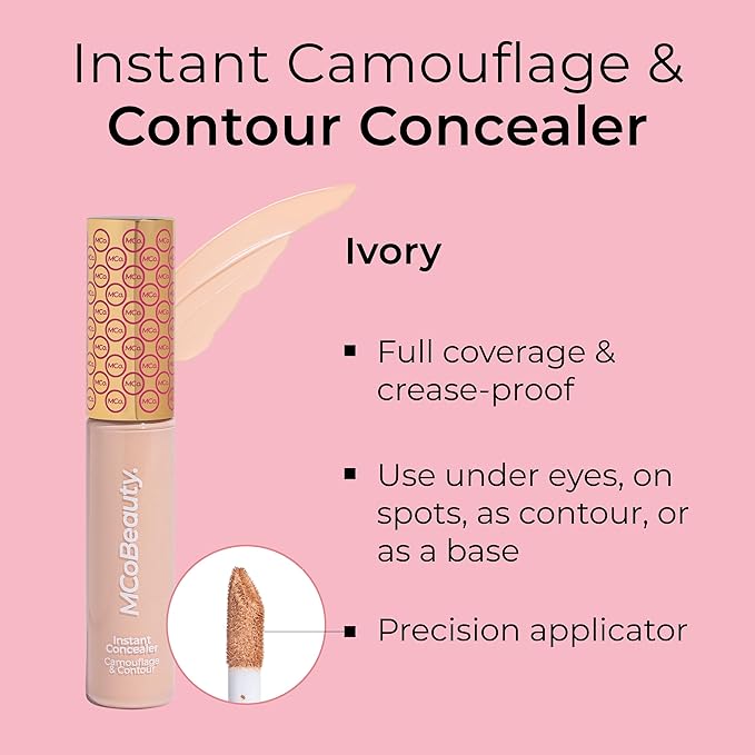 MCoBeauty Instant Concealer Camouflage & Contour, Ivory, Perfecting