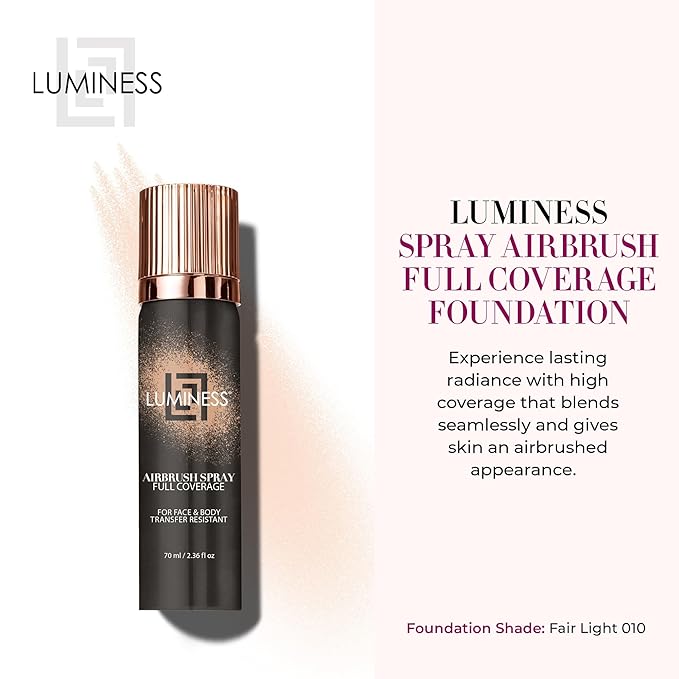 LUMINESS Spray Airbrush Foundation Makeup, Shade 010 - fl oz