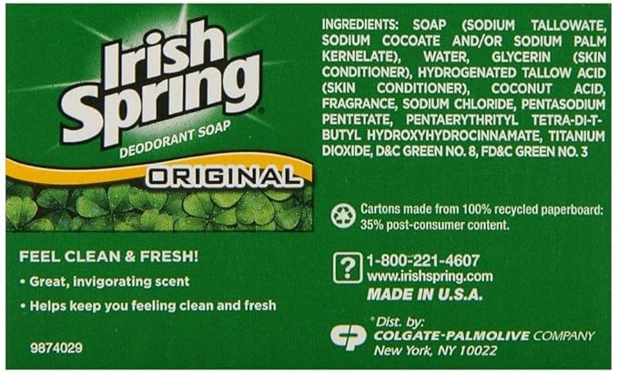 Irish Spring ORIGINAL SCENT Bar Soap