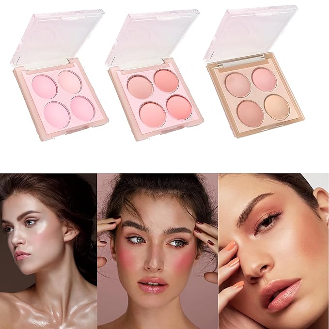 Matte Blush Powder Palette, Blending Mood Cheek, 4 1.84 ounces)