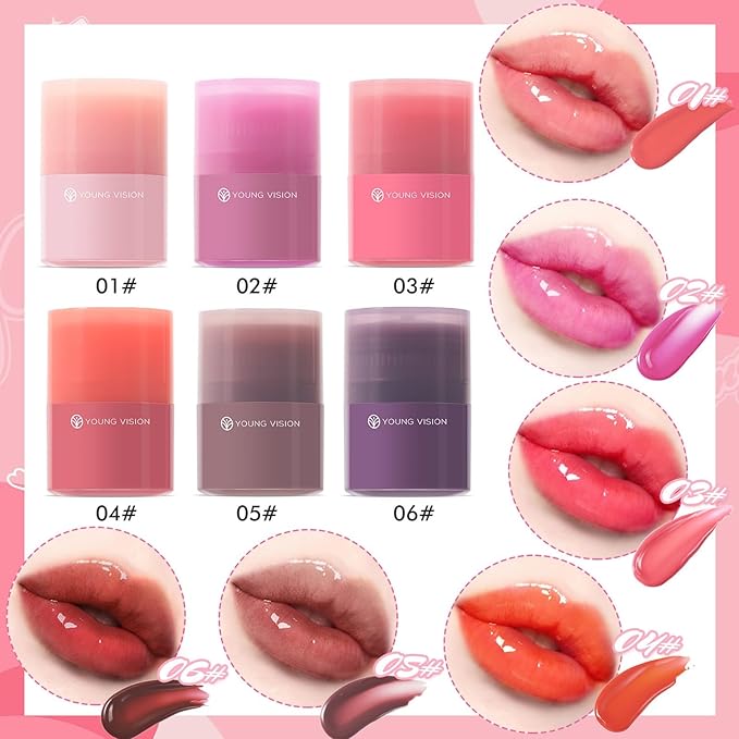 Tinted Lip Balm, Twist Dispenser Hydrating Lip Gloss, Lightweight, Shiny Melting Lip Gloss, Comfortable, Non-Sticky, Lip Mask Friendly(03#)