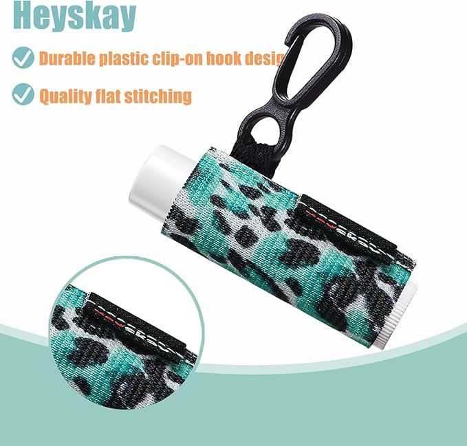 HEYSKAY Lip Balm Holder Keychain Compact Clip O