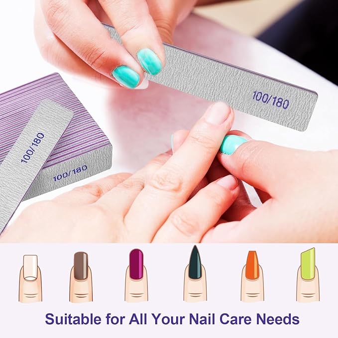 Nail Files (12 Pack), 100/180