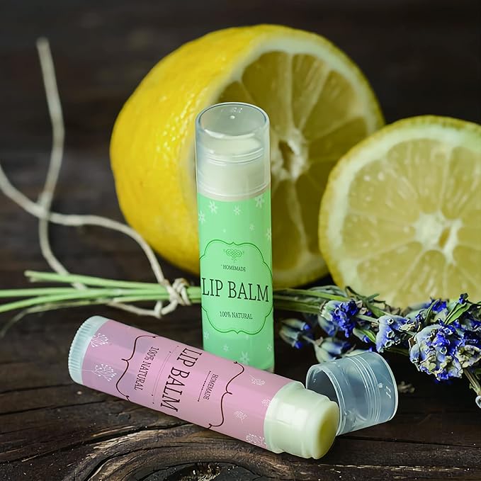 CRASPIRE Lip Balm Labels 80pcs Homemade Style-Color)