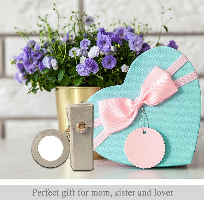 Lipstick Holder Keychain PU Leather Lipstick Pouch Leather Organizer