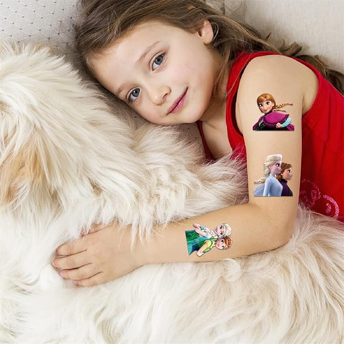 40pcs Temporary Frozen Tattoos for Girls and Kids, Reward Gifts.