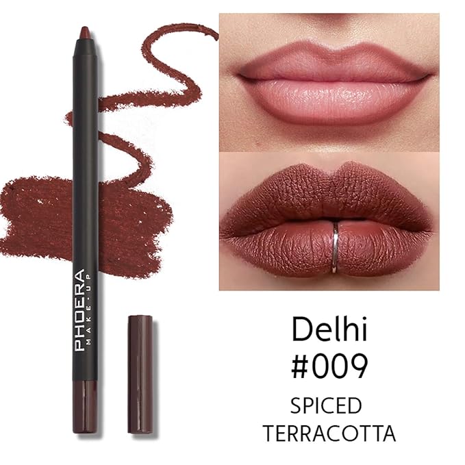 MAEPEOR Matte Lipliner and Eyeliner Kit 3 PCS Smoothly Creamy Lipliner and Eyeliner Pen Set for Daily Wear (3PCS Kit 5)