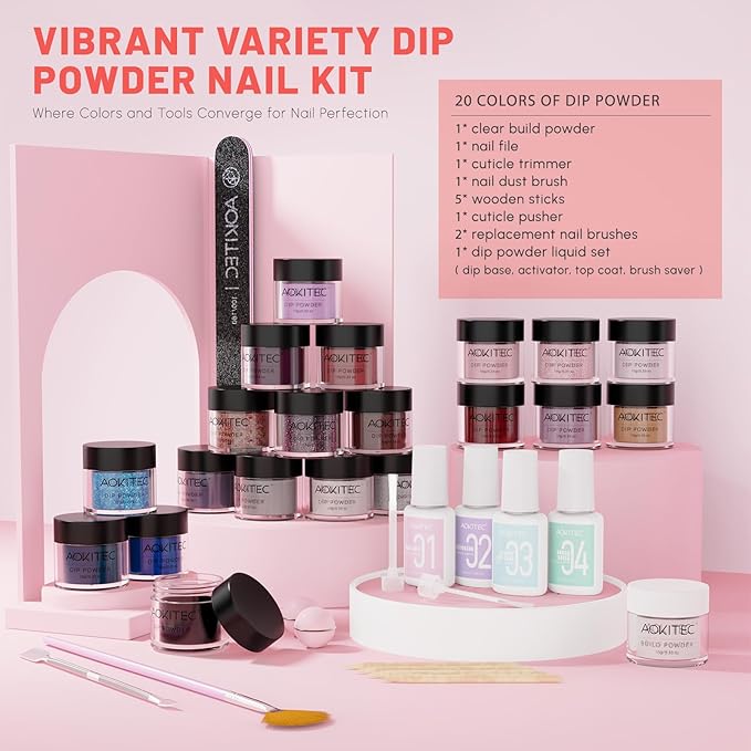 Aokitec 36PCS Dip Powder Nail