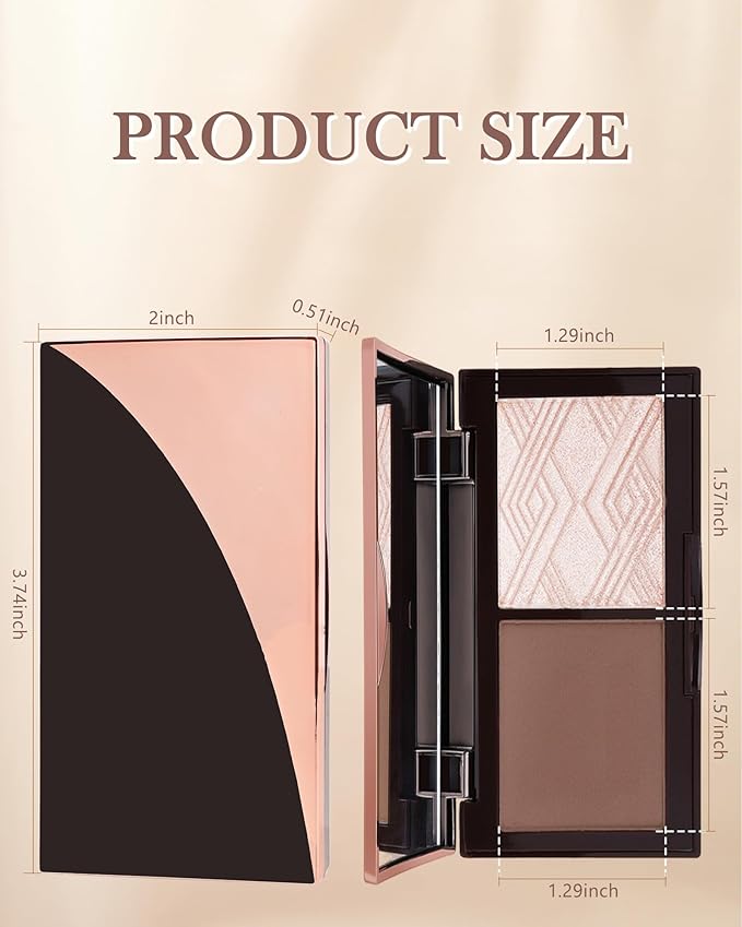 Face Bronzer Contour Blush Powder Palette-2 in 1 for Women-02