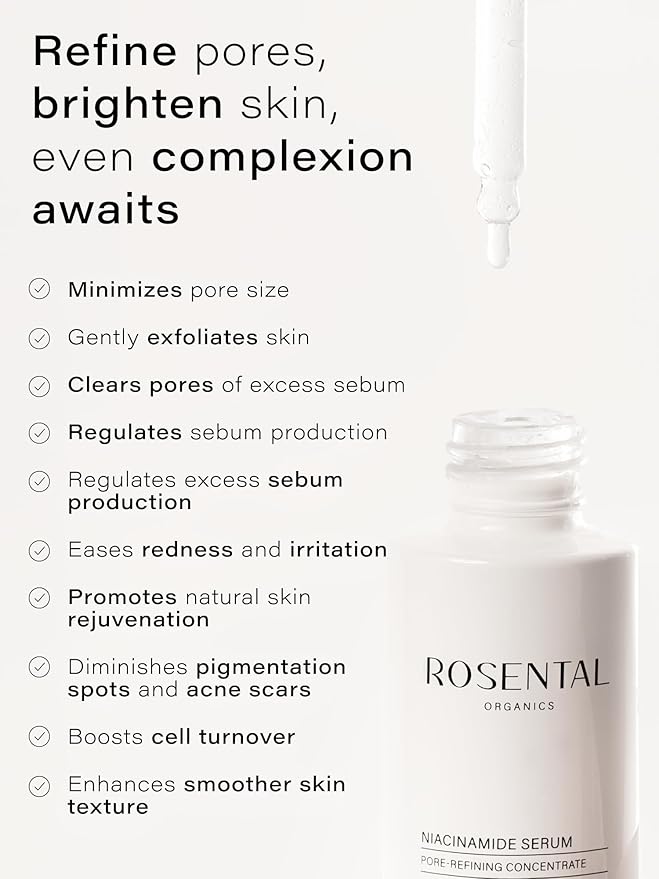 Organics Hydrating Facial Serum - 100% Vegan & Natural Cosmetics (30 ml, Niacinamide Serum)
