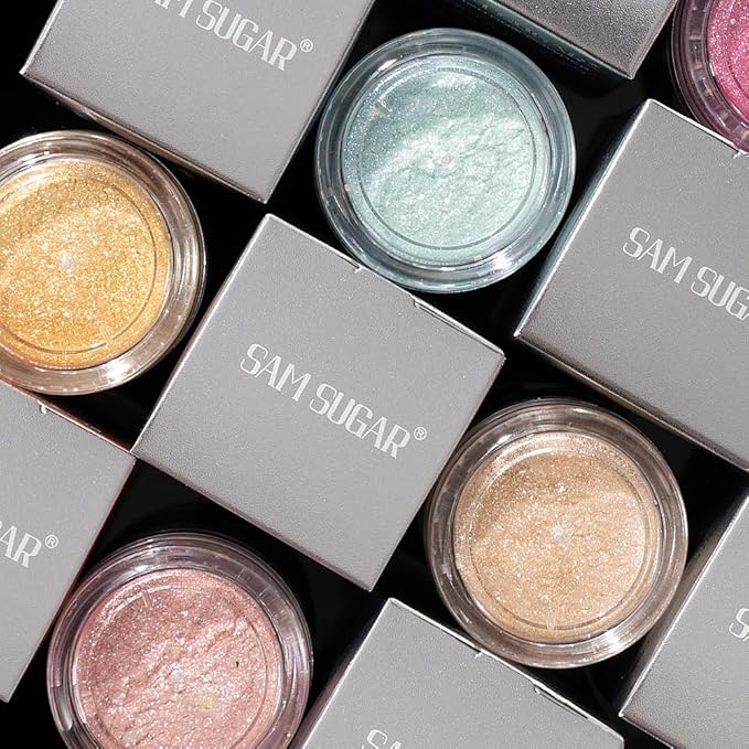 Glitter Body Highlighter Powder Body Shimmer Sparkle Face sponge head(03#)