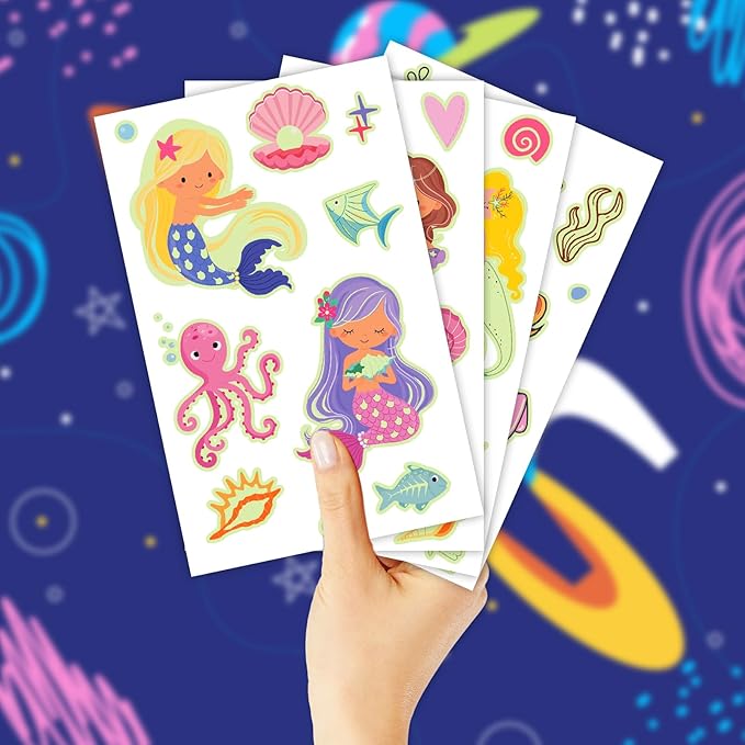 140+ Styles Luminous Kids Tattoos, Temporary Tattoo Stickers Games (Mermaid)