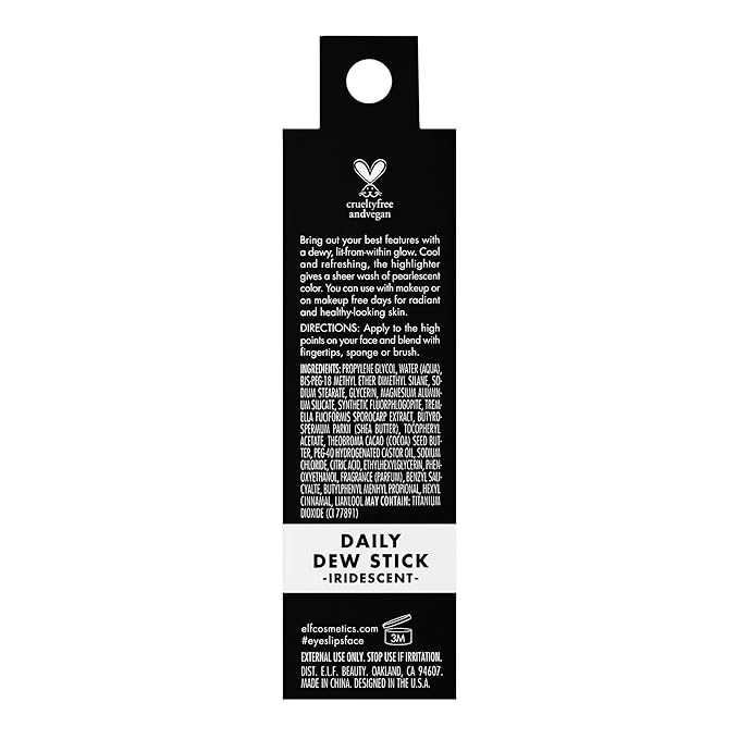 e.l.f. Cosmetics Daily Dew Stick, Cooling Highlighter Stick Glow, Iridescent