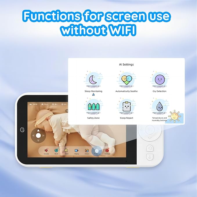 Ellie Video Baby Monitor, Full AI