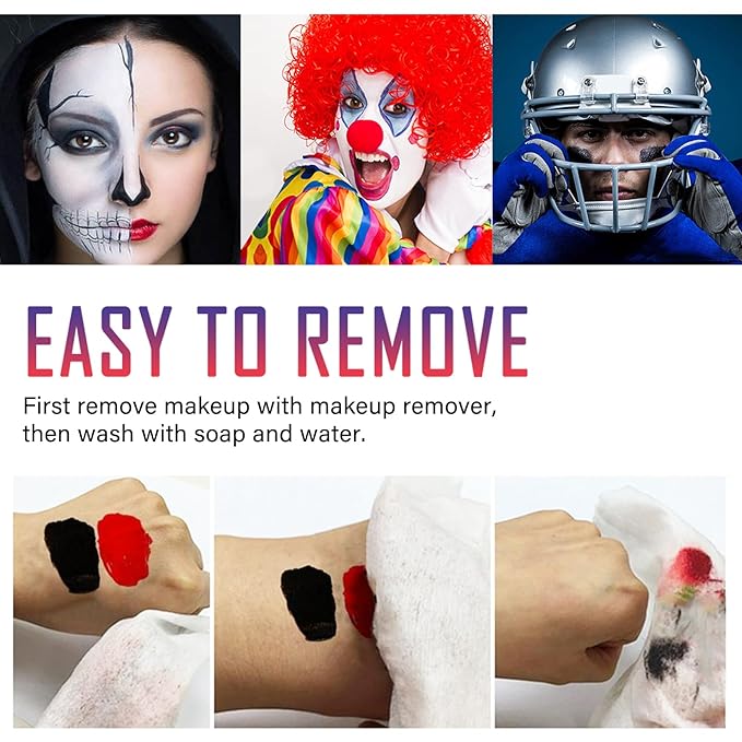 Clown Makeup Kit Face Paint Clown Wheel Black