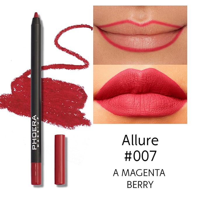 MAEPEOR Matte Lipliner and Eyeliner Kit 3 PCS Smoothly Creamy Lipliner and Eyeliner Pen Set for Daily Wear (3PCS Kit 4)
