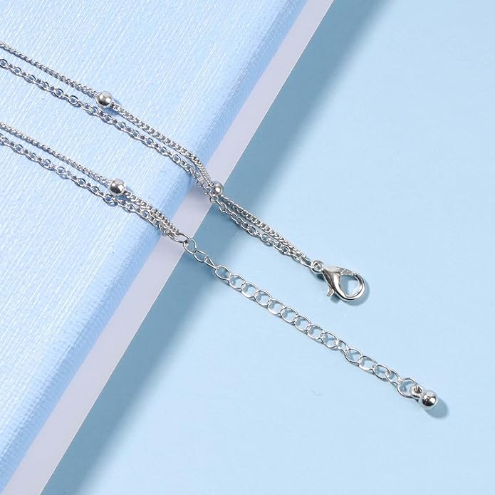 Boho Layered Satellite Choker Necklace Gold Ball Chain