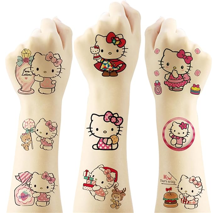 40pcs Hello Kitty Temporary Tattoos for Kids,Kitty Cat Gifts (Hkit)